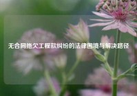 无合同拖欠工程款纠纷的法律困境与解决路径