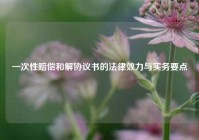 一次性赔偿和解协议书的法律效力与实务要点